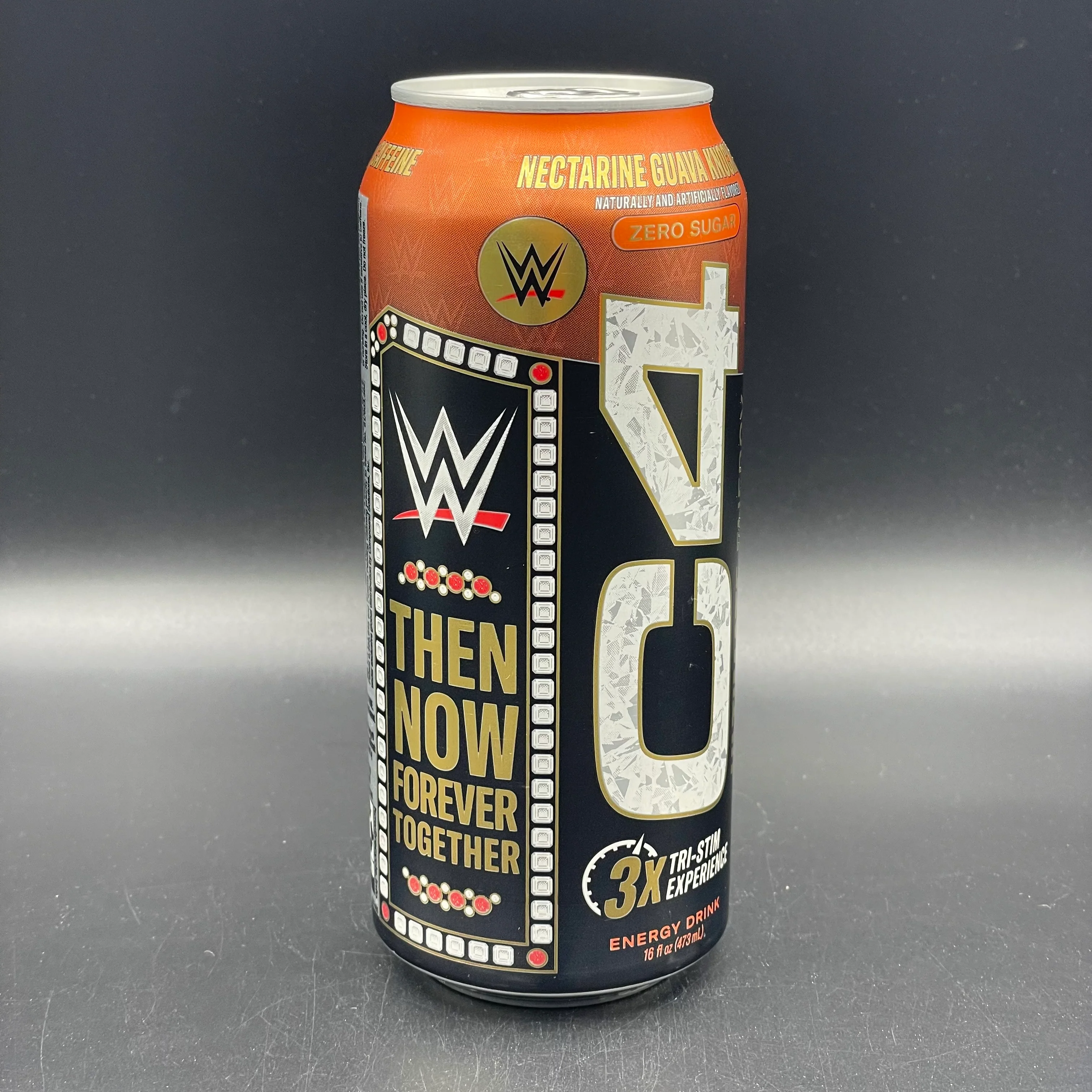 C4 ULTIMATE Energy - WWE Edition - Tri-Stim Experience, Carbonated Pre-Workout, Zero Sugar, Nectarine Guava Knockout Flavour, 473ml (USA) - Image 2