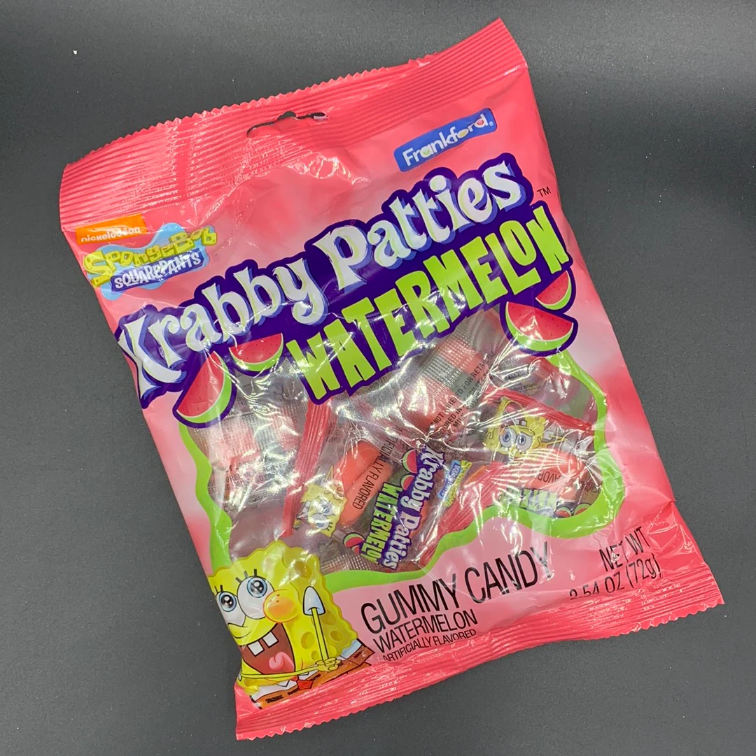 Frankford SpongeBob - Krabby Patties, Watermelon Flavour Gummy Candy, 72g (USA) - Image 2