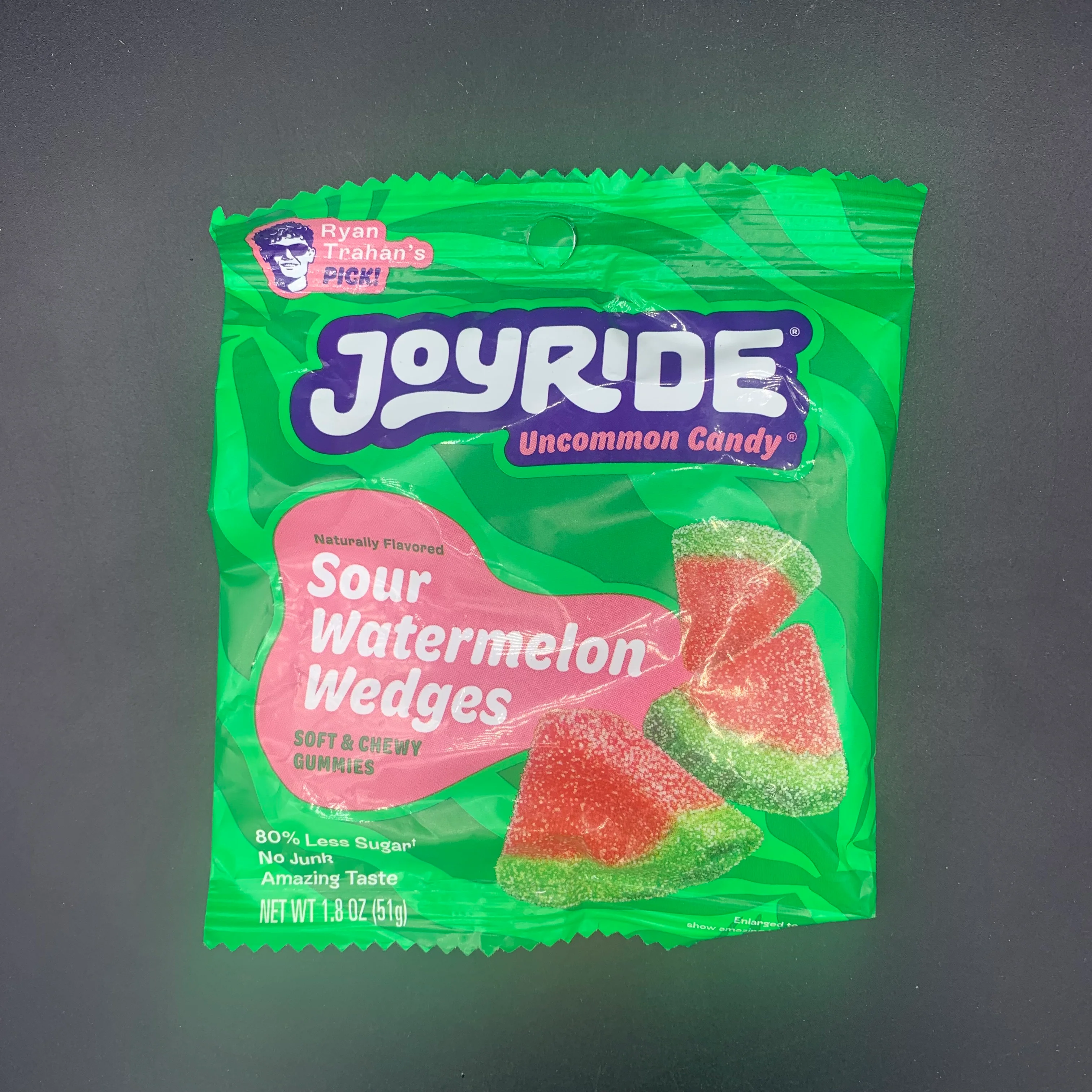 JoyRide - Uncommon Candy! Sour Watermelon Wedges, Naturally Flavoured. 80% Less Sugar, No Junk, Amazing Taste. 51g (USA) Ryan Trahan’s Viral Candy! - Image 2