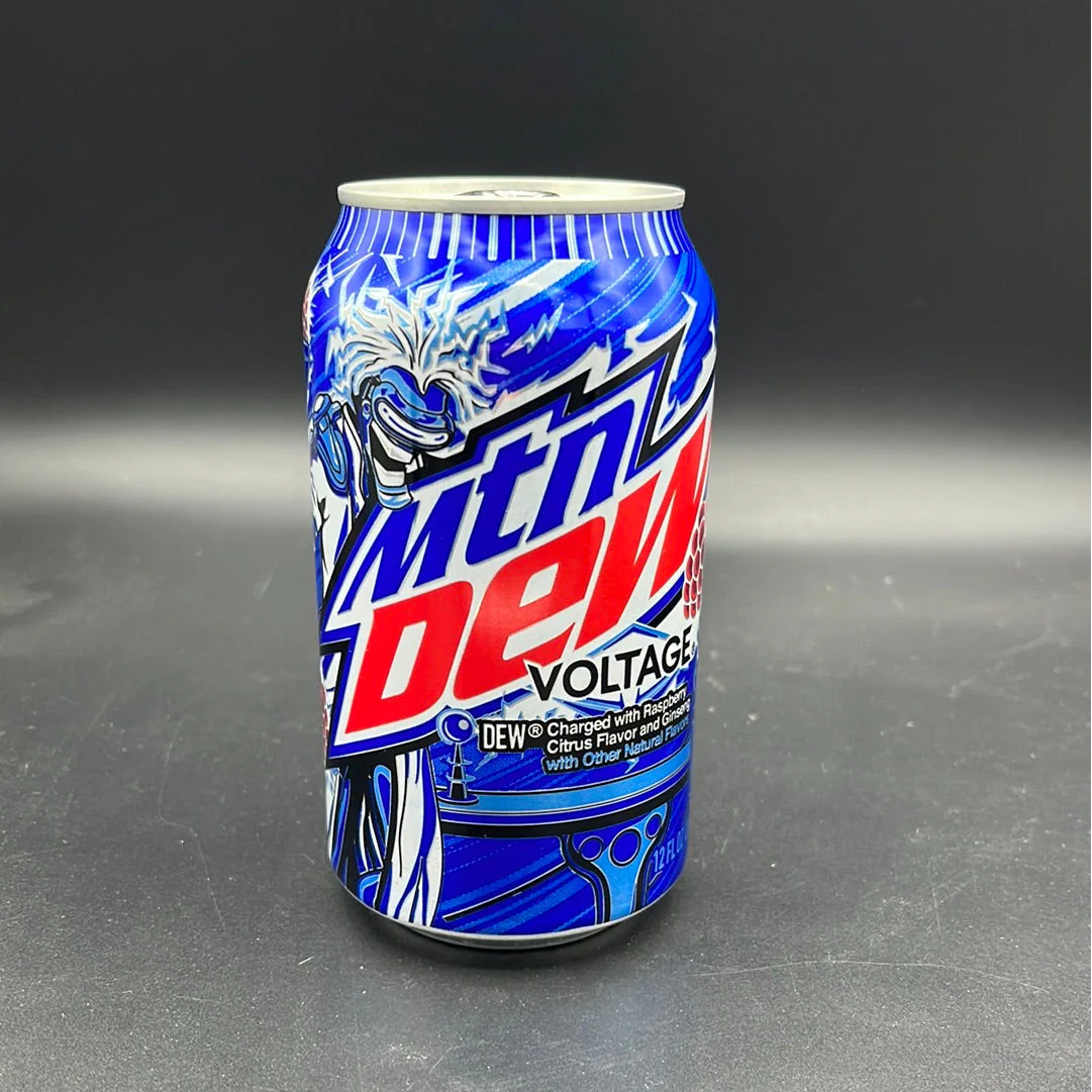 Mtn Dew (Mountain Dew) Voltage - with Raspberry Citrus flavour and Ginseng! 355ml (USA)