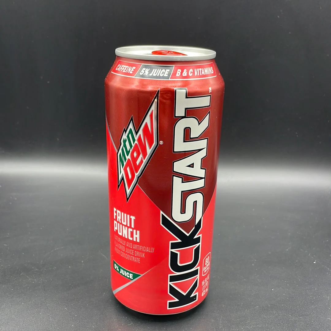 Mtn (Mountain) Dew Kickstart - Fruit Punch Flavour - Energy Drink 473ml (USA) - Image 2