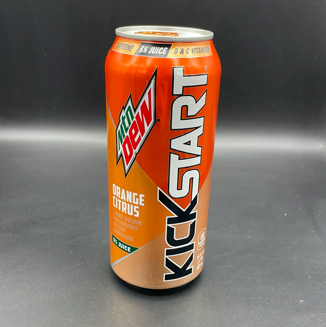 Mtn (Mountain) Dew Kickstart - Orange Citrus Flavour - Energy Drink 473ml (USA) - Image 2