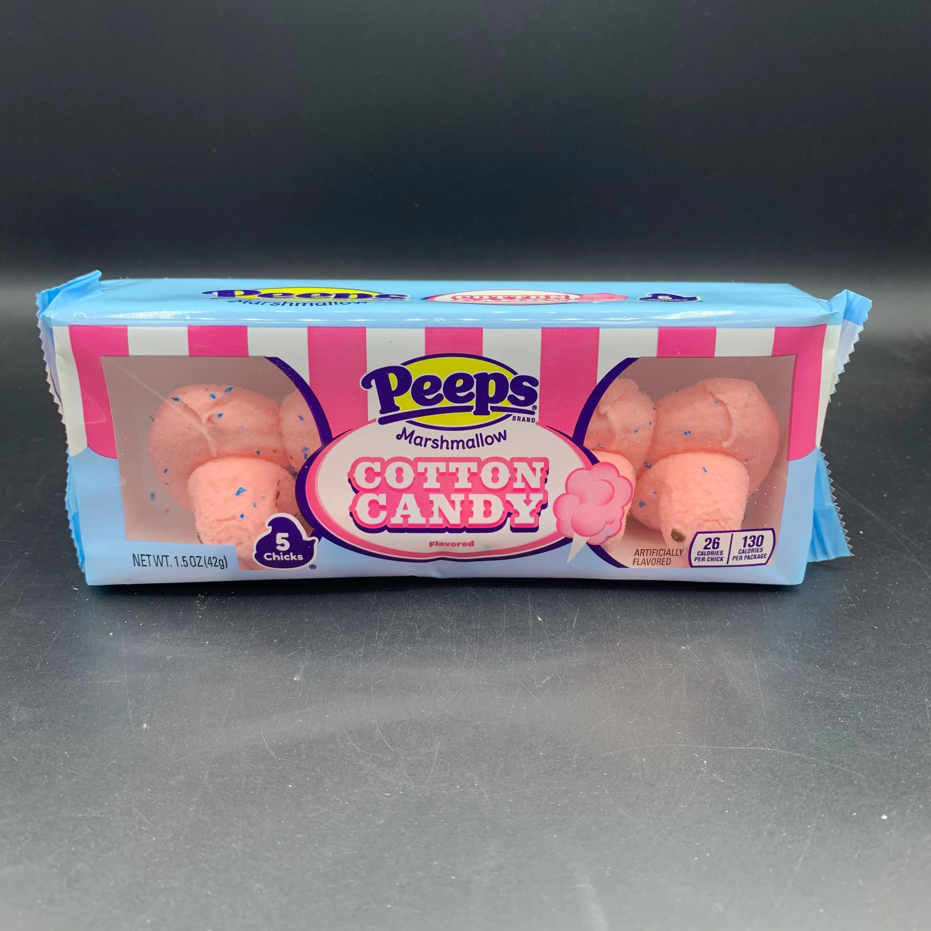 Peeps - Cotton Candy Flavoured Marshmallow Chicks, (5 Chicks), 42g (USA). EASTER SPECIAL