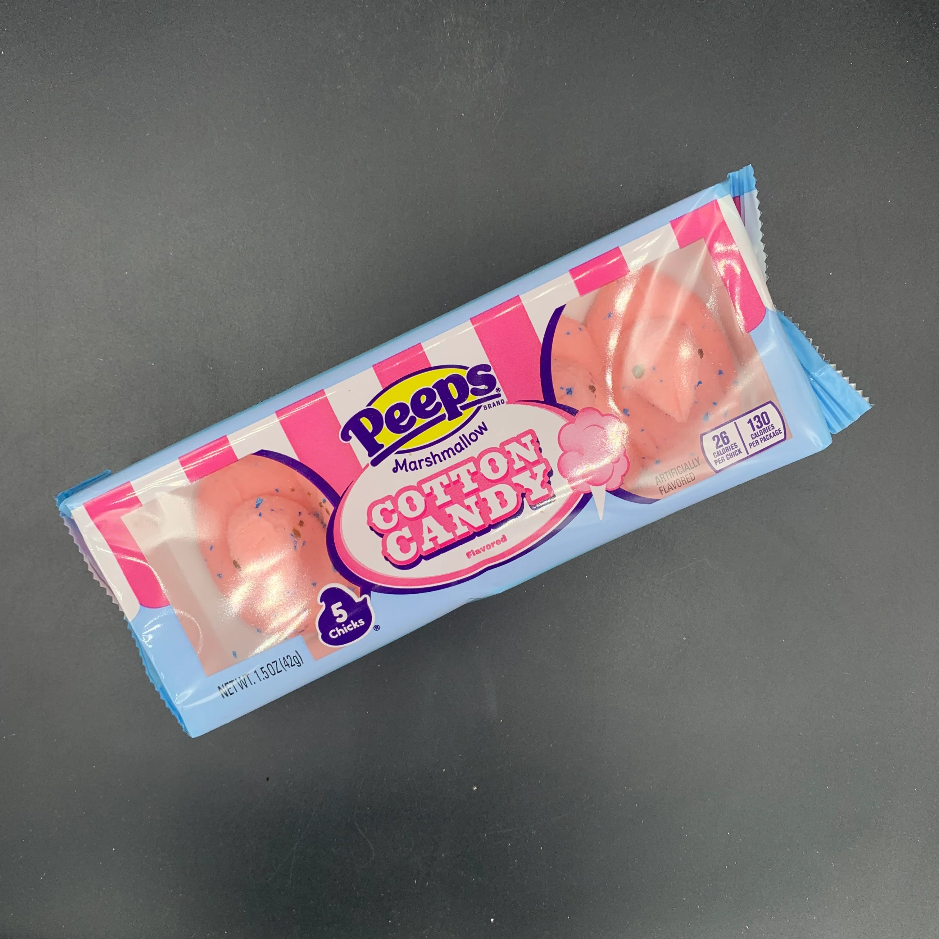 Peeps - Cotton Candy Flavoured Marshmallow Chicks, (5 Chicks), 42g (USA). EASTER SPECIAL - Image 2