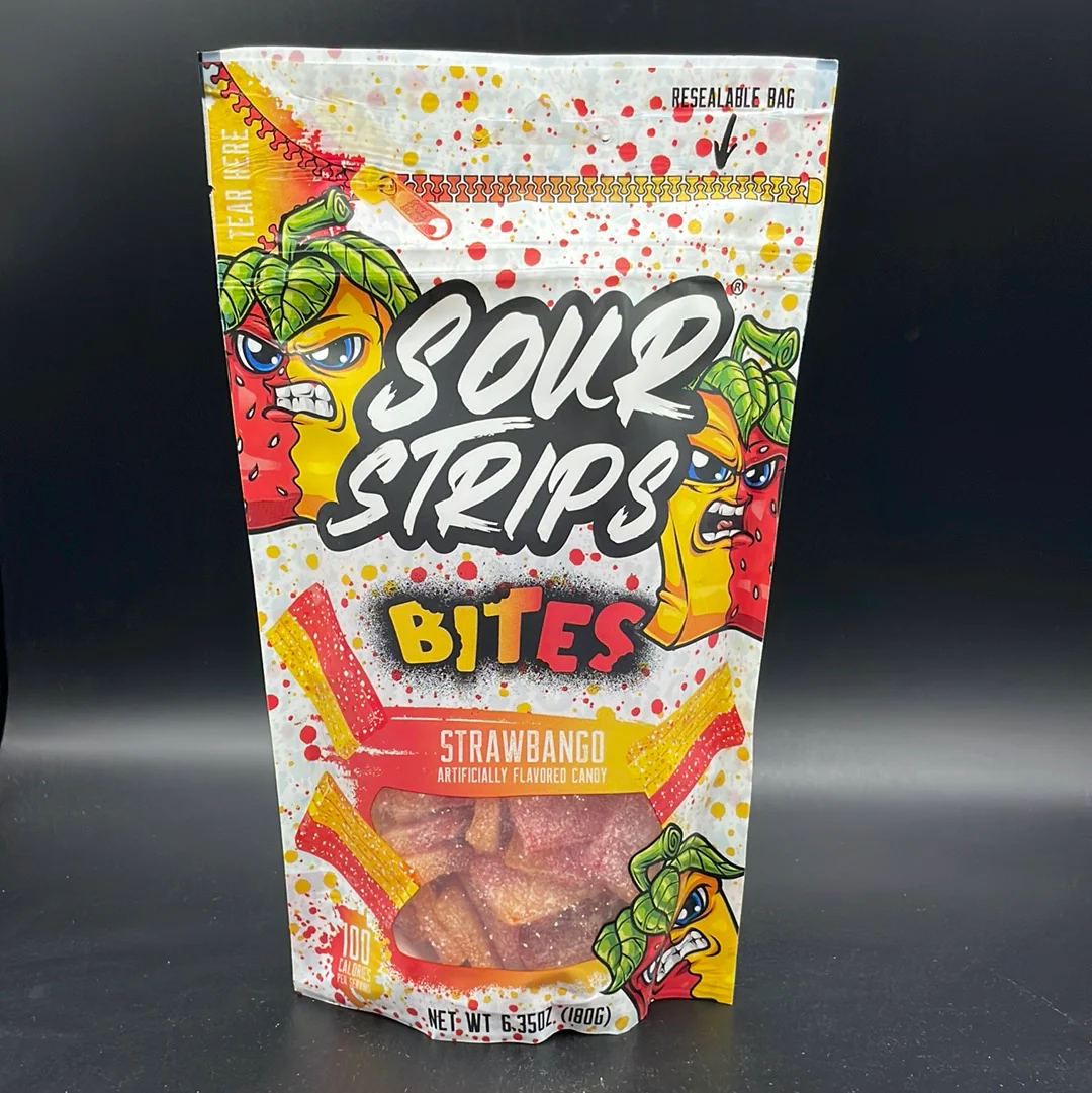 Sour Strips BITES - Strawbango Flavour 180g (USA) - Image 2